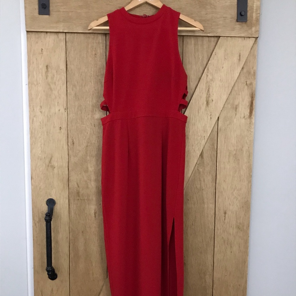 Lulus Red Maxi Dress with cutouts